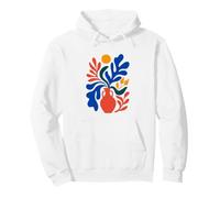Découpe Florale Abstraite inspirée de Matisse Milieu du siècle Sweat à Capuche