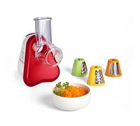 Découpe légumes électrique - Moulinex - Fresh Express - 3 en 1 - Rouge rubis - Fabriqué en France