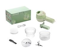 Découpe-légumes électrique multifonction USB rechargeable | Hachoir, râpe et mixeur de cuisine, robot pour découper facilement viandes, oignons