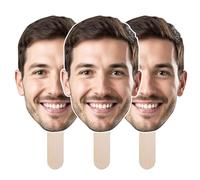 Découpe personnalisée de Visage avec bâton,Grande tête personnalisée sur bâton,Découpe de Visage pour fêtes Entre célibataires, fêtes d'anniversaire, décorations de Remise de diplômes,30cm