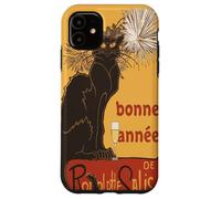 Découpe vectorielle Le Chat Noir Bonne Année Bonne Année Coque pour iPhone 11