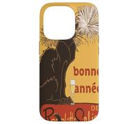 Découpe vectorielle Le Chat Noir Bonne Année Bonne Année Coque pour iPhone 14 Pro