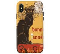 Découpe vectorielle Le Chat Noir Bonne Année Bonne Année Coque pour iPhone X/XS