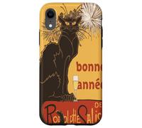 Découpe vectorielle Le Chat Noir Bonne Année Bonne Année Coque pour iPhone XR