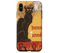 Découpe vectorielle Le Chat Noir Bonne Année Bonne Année Coque pour iPhone XS Max