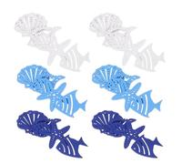 Découpes Bois Océan 50 Pcs Coquille, Poisson et Conque en Bois Plusieurs styles