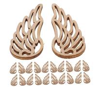 Découpes D'ailes en Bois Vierges 50 Pièces pour Projets Artisanaux | Décoration Bois, sans Trou, Usage Polyvalent pour Bricolage, Noël et Créations Romantiques