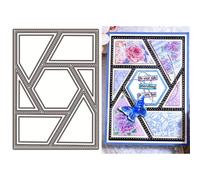 Découpes de matrice métalliques géométriques en forme de rectangle pour la | Kit de matrices de découpe pour scrapbooking en papier, matrices à découper pour albums photo, cadres, fêtes, mariages