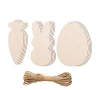 Découpes en Bois de Pâques - Ornements à Peindre | Formes en Bois inachevé, découpes de Lapin et œuf, Bricolage créatif, décoration de Printemps, activités artistiques pour et Adultes