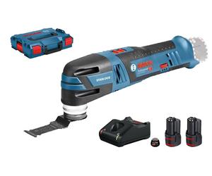 Découpeur-ponceur 12V GOP 12V-28 Professional + 2 batteries 3 Ah + chargeur + L-Boxx BOSCH 060185800Y