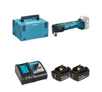 Découpeur-ponceur DTM51ZJ + 2 batteries BL1850B 18V 5Ah + 1 chargeur rapide DC18RC MAKITA