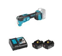 Découpeur-ponceur multifonctions 18V DTM53Z + 2 batteries BL1850B 18V 5 Ah + chargeur rapide DC18RC MAKITA