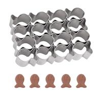 Découpeuse de Crackers Poisson Rouge à 16 Cavités, Moule à Biscuits Acier Inoxydable pour Pâte Antiadhésive Parfait pour Biscuits pour Enfants Biscuits en Forme d'Animaux Collations