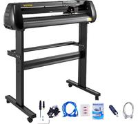 Découpeuse de vinyle VEVOR, machine à tracer le vinyle 870 cm d'alimentation en papier Traceur de vinyle avec support au sol, machine à tracer la découpe Vitesse réglable Logiciel SignMaster pour la f