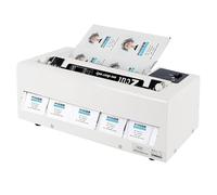 Découpeuse électrique de cartes de visite, 90 × 54 mm avec 2 entrées de papier, marge réglable de 9 à 12 mm, coupe de 30 pièces/min, découpeuse de cartes de visite pour invitations