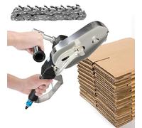 Découpeuse pneumatique de carton, machine industrielle à dénuder le papier, vitesse réglable de 4500rpm, outil portable de rognage des bords de vieux cartons ondulés(Black,L Teeth)