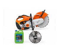 Découpeuse STIHL TS 410 Ø 300 mm avec disque diamant mixte et carburant