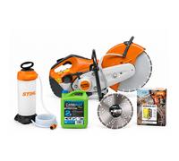 Découpeuse STIHL TS 420 Ø 350 mm - Pack prêt à l'emploi pour découpe à eau sur chantier + réparation