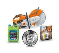 Découpeuse STIHL TS 420 Ø 350 mm - Pack prêt à l'emploi pour travaux de découpe sur chantier