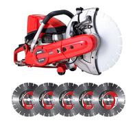 Découpeuse thermique DIAM INDUSTRIES EC741S 73,5cm3 Ø 350mm + 5 Disques Diamants BS60350/25