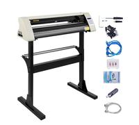 Découpeuse vinyle VEVOR, découpeuse vinyle 28 pouces, alimentation papier 720 mm, découpeuse vinyle plotter avec support stable au sol pour la découpe de papier, blanc