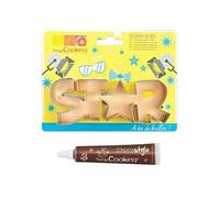Découpoir à biscuits en inox Star + Stylo chocolat Multicolore G