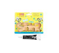 Découpoir à biscuits en inox Star + Stylo de glaçage noir