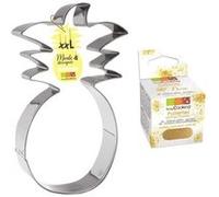 Découpoir à pâtisserie inox XXL Ananas + paillettes dorées Scrapcooking