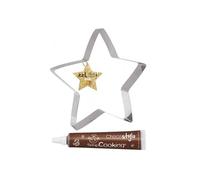 Découpoir à pâtisserie inox XXL Etoile + 1 Stylo chocolat Multicolore G