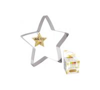 Découpoir à pâtisserie inox XXL Etoile + paillettes dorées