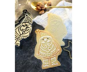 Découpoir + embosseur bois Emporte pièce biscuit Père Nöel ScrapCooking