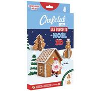 Chefclub Kids- Emporte-Pièces 3D Les Biscuits de Noël - Réaliser des Biscuits Originaux avec des Enfants : Sapin, Bonhomme de Neige et Maison du Père Noël