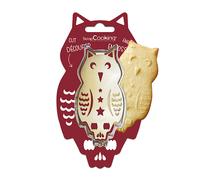 Découpoir en inox et embosseur en bois Chouette Scrapcooking