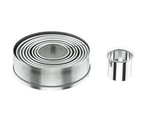 Découpoir rond lisse - inox - 9 emporte-pièces