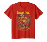 Découvrez Jurassic Park Vintage T-Rex T-Shirt, Enfant, Rouge, 2 Ans