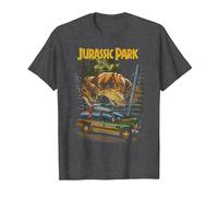 Découvrez Jurassic Park Vintage T-Rex T-Shirt, Homme, Chiné Foncé, 5XL
