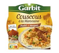 Découvrez la saveur authentique du couscous marocain de GARBIT avec poulet, merguez et épices savoureuses - Prêt en quelques minutes! - Le Lot De 3