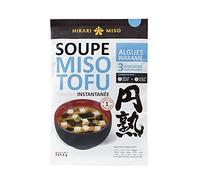 Découvrez la soupe miso HIKARI au tofu et algues wakame, saveur authentique du Japon en 58g- Lot De 3