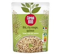 Découvrez le Blé Rouge Quinoa bio CEREAL BIO 220G, riche en fibres pour une alimentation saine- Lot De 4