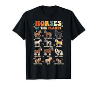 Découvrez Le Guide éducatif équin de la planète des Races de Chevaux T-Shirt