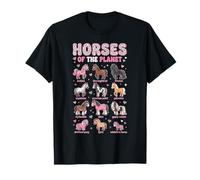 Découvrez Le Guide éducatif équin de la planète des Races de Chevaux T-Shirt