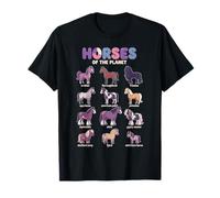 Découvrez Le Guide éducatif équin de la planète des Races de Chevaux T-Shirt