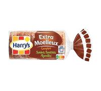 Découvrez le pain de mie complet extra moelleux HARRYS, sans sucres ajoutés, 280 g pour vos repas équilibrés- Lot De 4