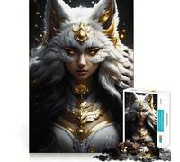 Découvrez Le Puzzle Kitsune de 1000 pièces Jeu de Concentration mentale,découpe de précision,Bords Lisses,activité captivante pour des soirées tranquilles (38x26cm)
