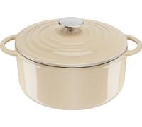 Découvrez le Tefal LOV : Le cocotte en fonte beige de 25 cm idéale pour vos recettes