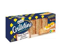 Découvrez les biscottes PASQUIER GRILLETINE au blé complet, sans sucres ajoutés, pour un petit déjeuner sain et gourmand - 255 g- Lot De 4