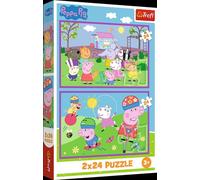 Découvrez les joies du jeu avec les puzzles de la cour de récréation de Peppa 2x24 pièces pleines d'aventures colorées pour les petits. Idéal pour développer la logique et la créativité