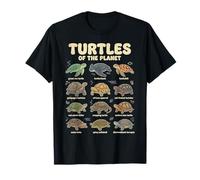 Découvrez Les Tortues du Monde illustrées éducatives T-Shirt