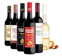"Découvrez Malaga - Pack de 6 bouteilles assorties de vin de liqueur doux, de vin rouge, de vermouth et de vin de liqueur aromatisé"