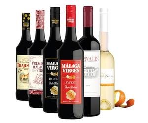 "Découvrez Malaga - Pack de 6 bouteilles assorties de vin de liqueur doux, de vin rouge, de vermouth et de vin de liqueur aromatisé"